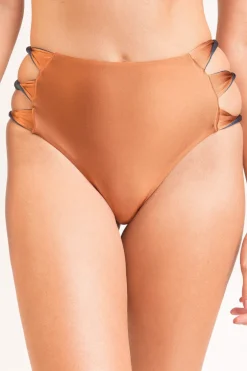 Bottom Nocciola High-Waist-Spin