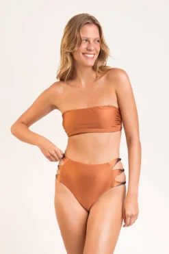 Bottom Nocciola High-Waist-Spin