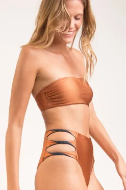 Bottom Nocciola High-Waist-Spin