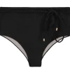 Bottom Shimmer-Black Belted-High-Waist