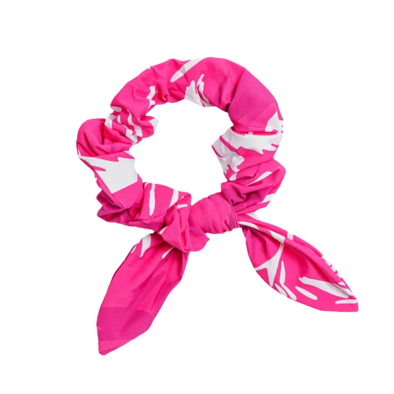 Pink-Palms Scrunchie