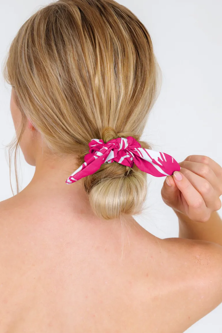 Pink-Palms Scrunchie