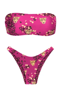 Set Roar-Pink Bandeau-Reto High-Leg