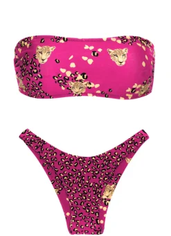 Set Roar-Pink Bandeau-Reto High-Leg
