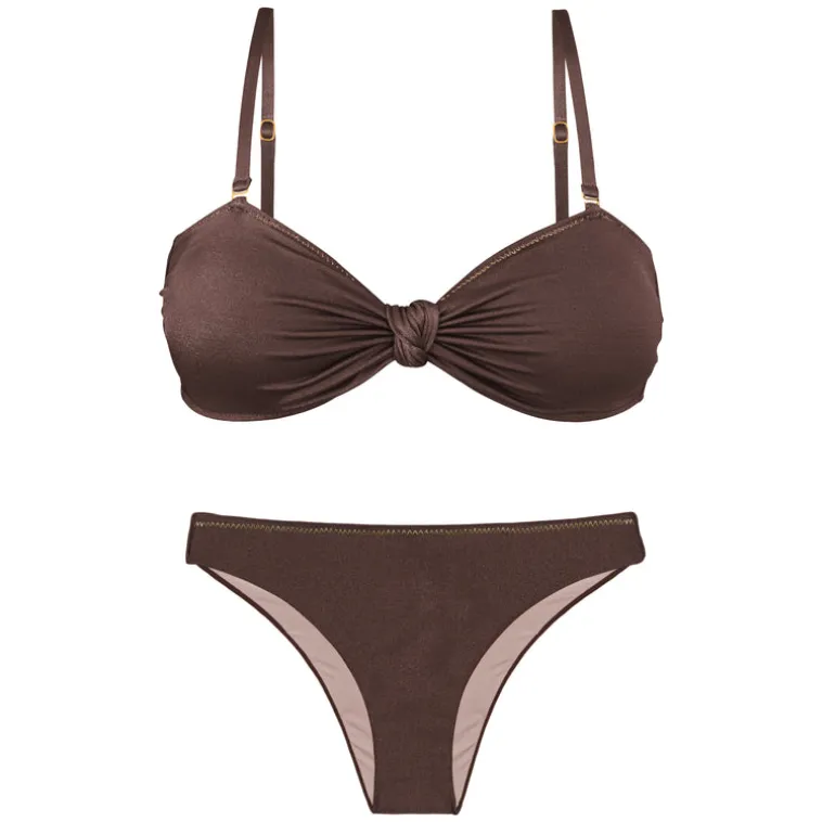Set Shimmer-Coffee Bandeau-Joy Essential