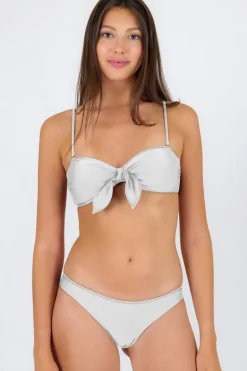 Set Shimmer-White Bandeau-Knot Essential