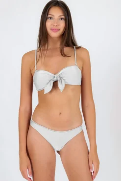 Set Shimmer-White Bandeau-Knot Essential
