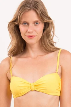 Top Amarelo Bandeau-Crispy