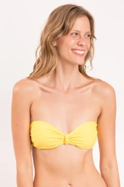 Top Amarelo Bandeau-Crispy