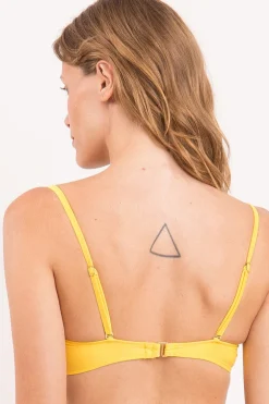Top Amarelo Bandeau-Crispy