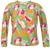 Top Green-Bloom Rash-Guard