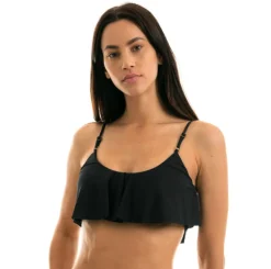 Top Leopardo Black Babado