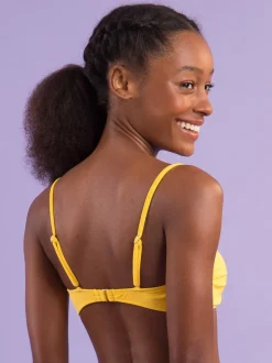 Top Malibu-Yellow Bandeau-Duo