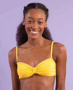 Top Malibu-Yellow Bandeau-Duo