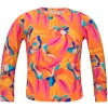 Top Orange-Bloom Rash-Guard