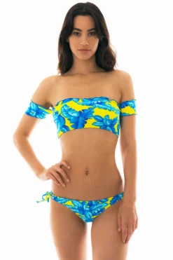 Top Palmeira Azul Off Shoulder