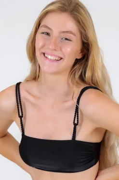 Top Shimmer-Black Bandeau-Reto