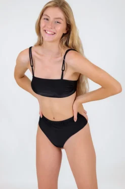 Top Shimmer-Black Bandeau-Reto