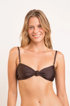 Top Shimmer-Coffee Bandeau-Joy