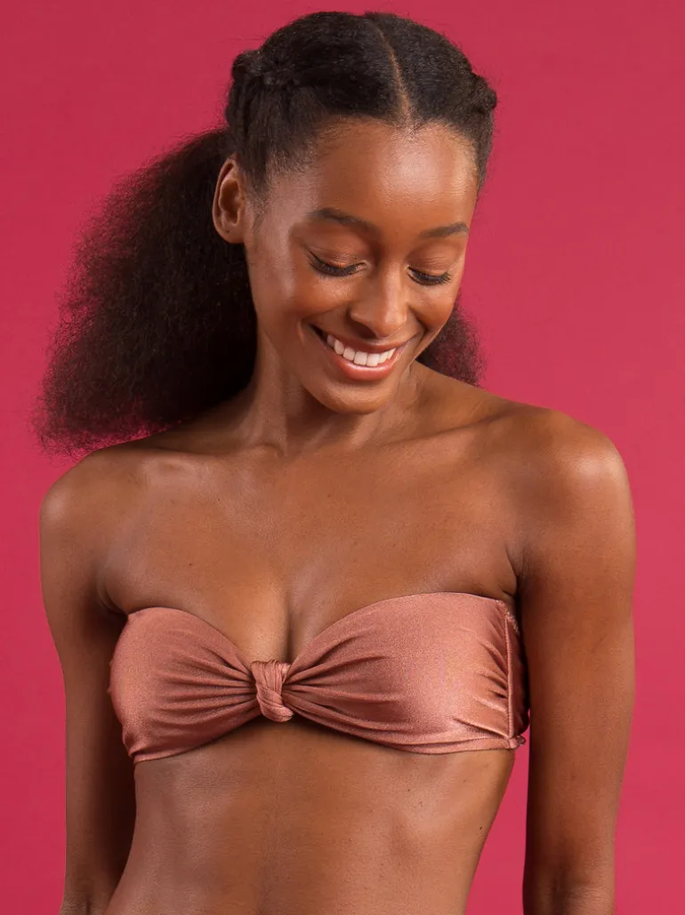 Top Shimmer-Copper Bandeau-Joy
