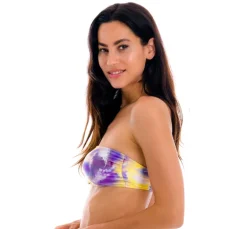 Top Tiedye-Purple Bandeau-Reto